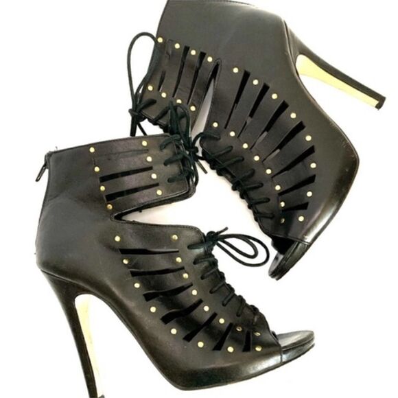 ❤️SOLD❤️Dolce Vita Size 8 Black Lace Up Heels - Picture 1 of 8